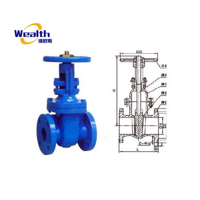 100% inspected ductile iron sluice gate valve, stem water gate valve